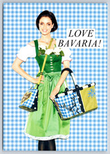 Pretty Lady Love Bavaria! Reisenthel Carry & Travel Bags cartolina pubblicitaria UNP 6x4