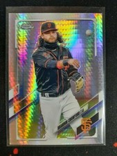 2021 Topps Chrome #65 Brandon Crawford Base Prism Refractor #R100