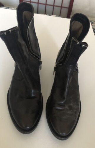Pantanetti schwarze Lederstiefelette Größe 39 1/2 oder US 9 Italien EUC feine Schuhe - Bild 1 von 8