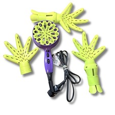 Bed Head BH420 Hair Dryer w/ 3 DevaCurl DevaFuser Hand Diffuser Attachments