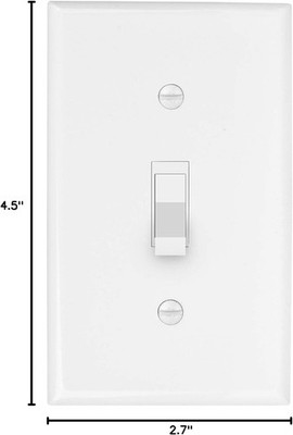 Cable Matters [UL Listed] 10-Pack Single-Gang Toggle Switch Wall Plate (Wall Swi