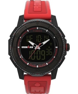 Neu Herren TIMEX  IRONMAN  Adrenaline Ana/Digi Indiglo Alarm Dual Time 46mm Uhr