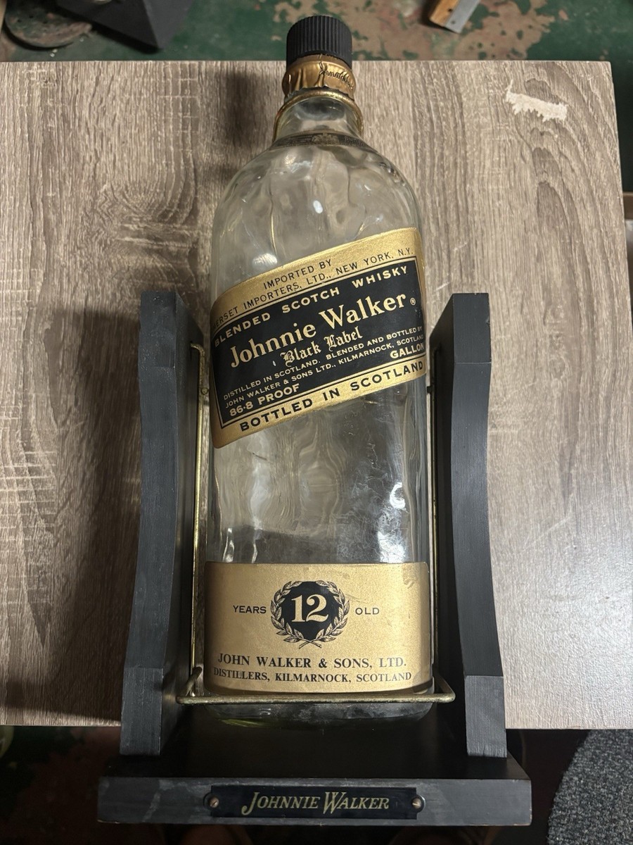Rare Vintage Johnnie Walker Black Label One Gallon Swing Cradle