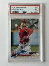2018 Topps Update Shohei Ohtani #US1 RC Pitching In Red Jersey PSA 9 MINT