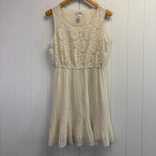 Mini Vestido Mujer Hada Boho Chic Encaje Plisado Gasa Talla XL Ducha Nupcial