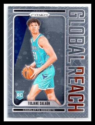 Tidjane Salaun 2024-25 Panini Prizm Global Reach #3 Charlotte Hornets RC