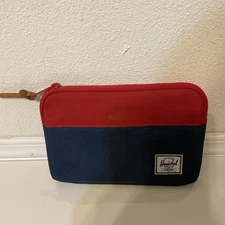 Herschel Supply Co. iPad Mini Tablet Case Padded Zipper Pouch Fleece Lined Red/N