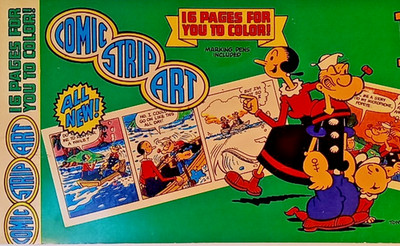 1980 Popeye Comic Strip Art 17'' Coloring Book Parks Run King Tony Tallarico Rare