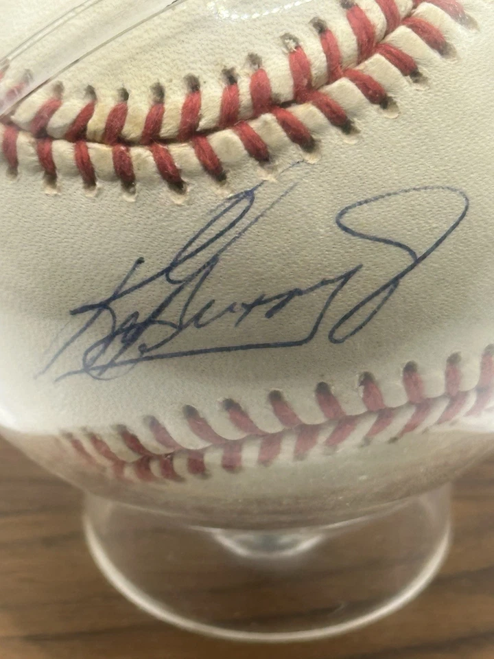 Ken Griffey Jr Signed Baseball w/ Display Stand – JSA Authenticated CJ10486 - Image 2 of 3