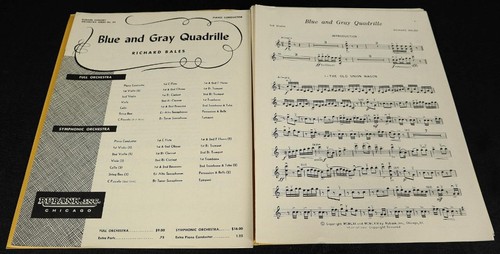 Rubank Blue and Gray Quadrille Orchestra Sheet Music Score Book by Richard Bales - Picture 3 of 7