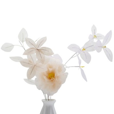 Handmade Cotton Artificial Flowers, Faux Wildflowers with Bendable Stems for ...