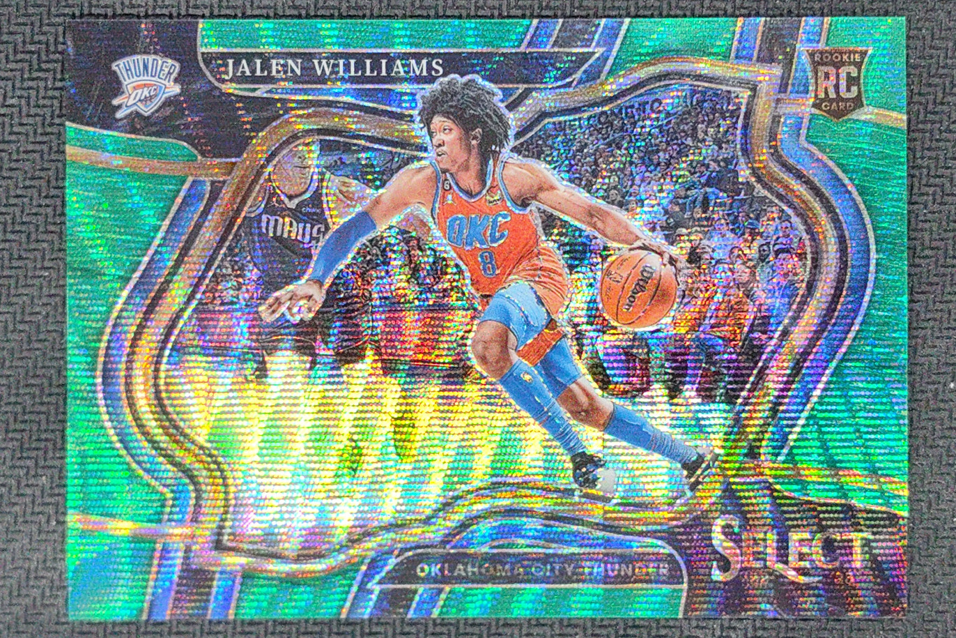 2022-23 Panini Select Jalen Williams Courtside Green Wave Prizms RC /50 Thunder