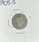 1905-S BARBER SILVER DIME ~  ~NICE COIN~ 90% SILVER