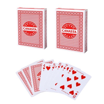 2-Dack Canasta Playing Cards with Point Values. Bonanza/Hand&Foot Card Game Set