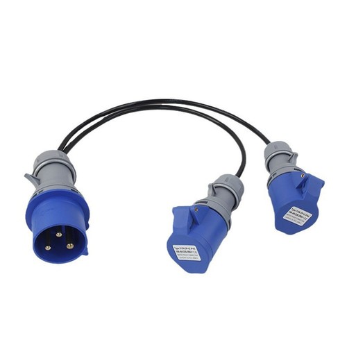 32A To 16A Splitter Dual 16A Socket Splitter Efficient Power Distribution - Picture 1 of 9