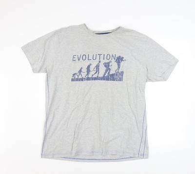 Peter Storm Herren T-Shirt Grau Evolution Graphic Kurzarm XL
