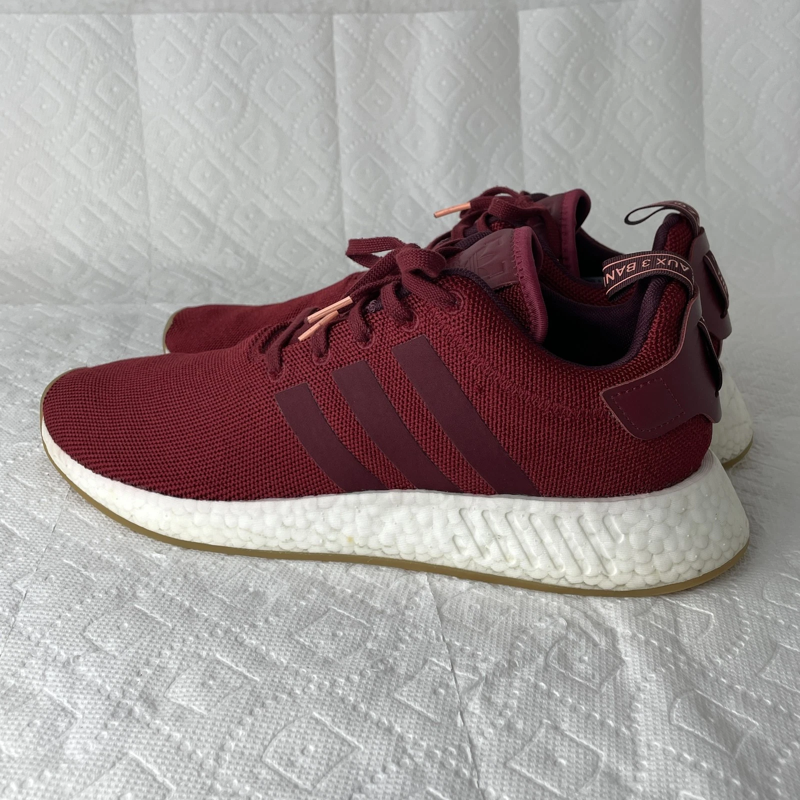 Adidas NMD R2 Scarpe Uomo 11.5 Rosso Primeknit Boost NO SOLETTE CQ2404 Sneakers
