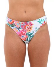 La Blanca L92727 White Floral Reversible Hipster Swim Bottoms Size 6
