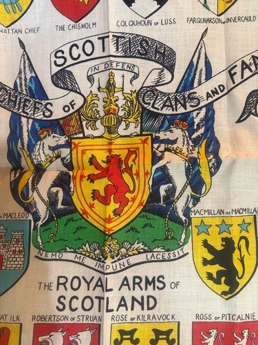 The Royal Arms Of Scotland, The Chiefs Of Clans & Families 31 X 21.5 In. Banner - Picture 2 of 9