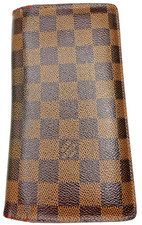 Louis Vuitton Brazza Wallet Men s Damier Ebene Coated Canvas Brown Large France