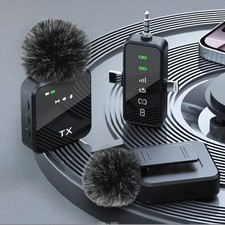3 in1 Mini Microphone for iPhone/Android/Camera, Wireless Lavalier Microphone