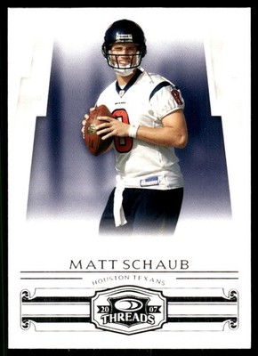 Matt Schaub 2007 Donruss Threads #83 Texans NFL READ FREE SHIPPING AutographDen