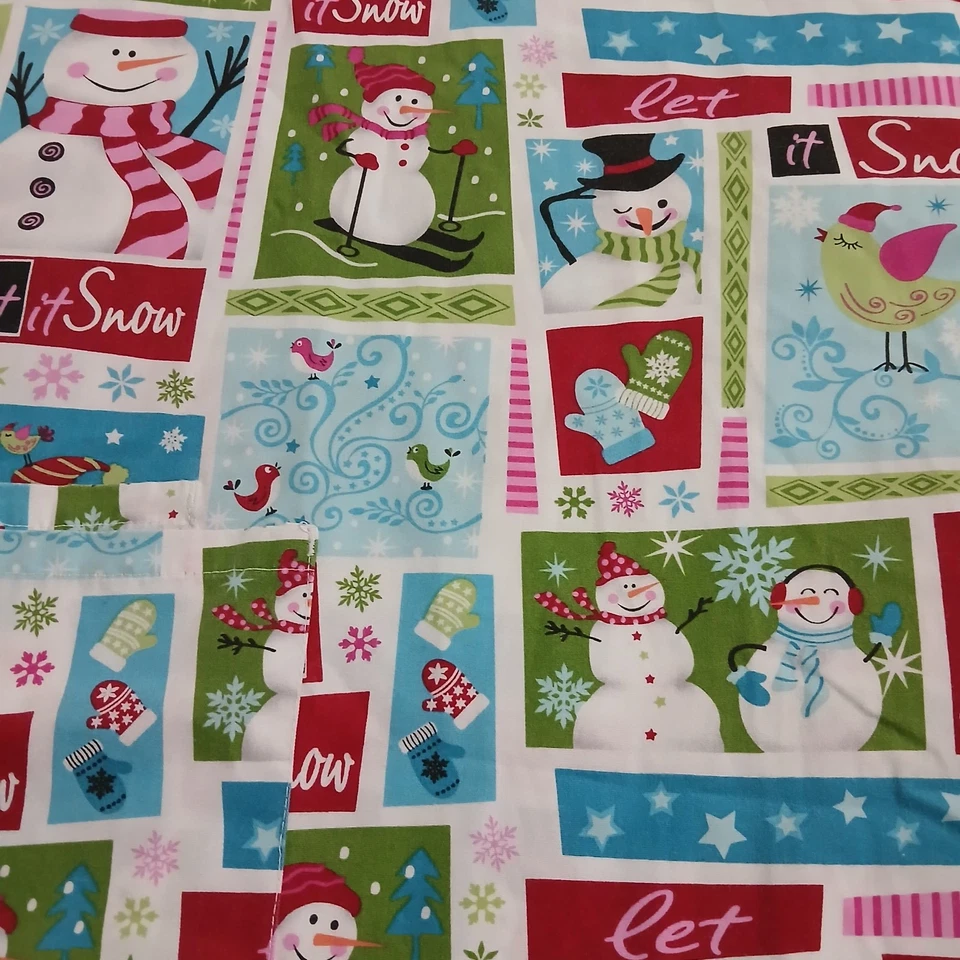 SB Scrubs Large SNOWMEN Scrub Top Poly/Cotton Blend Christmas Holiday Season - Image 4 of 4
