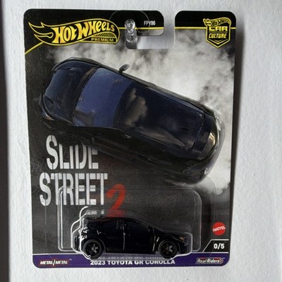 Hot Wheels Slide Street 2023 Toyota GR Corolla 1:64 Black Diecast