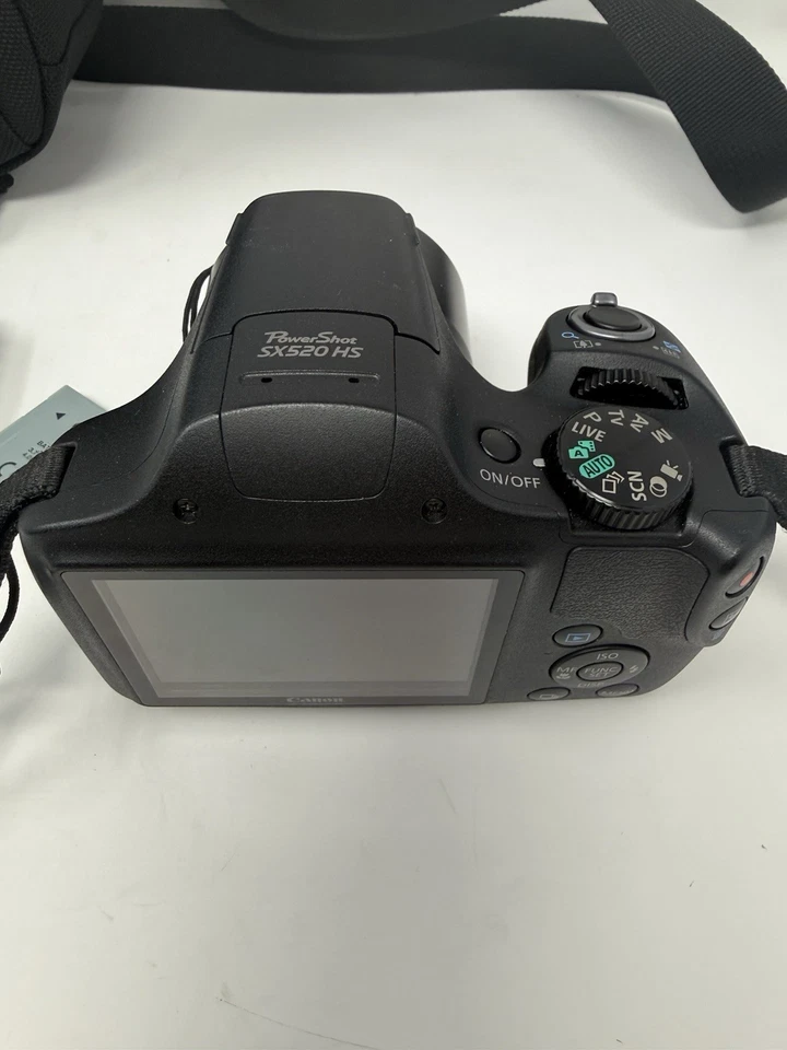 Cámara digital Canon PowerShot SX520 HS 16 MP con cargador, 1 batería y estuche Foto 3 de 4