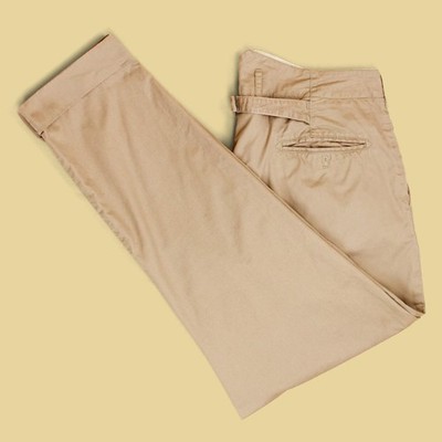 Engineered Garments Khaki Highcount Twill Cotton Buckleback Willy Post Pants