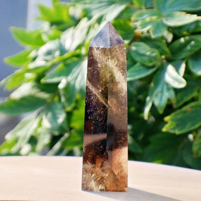 Natural Smoky Quartz Healing Tower Point Crystal Obelisk Metaphysical Home Decor