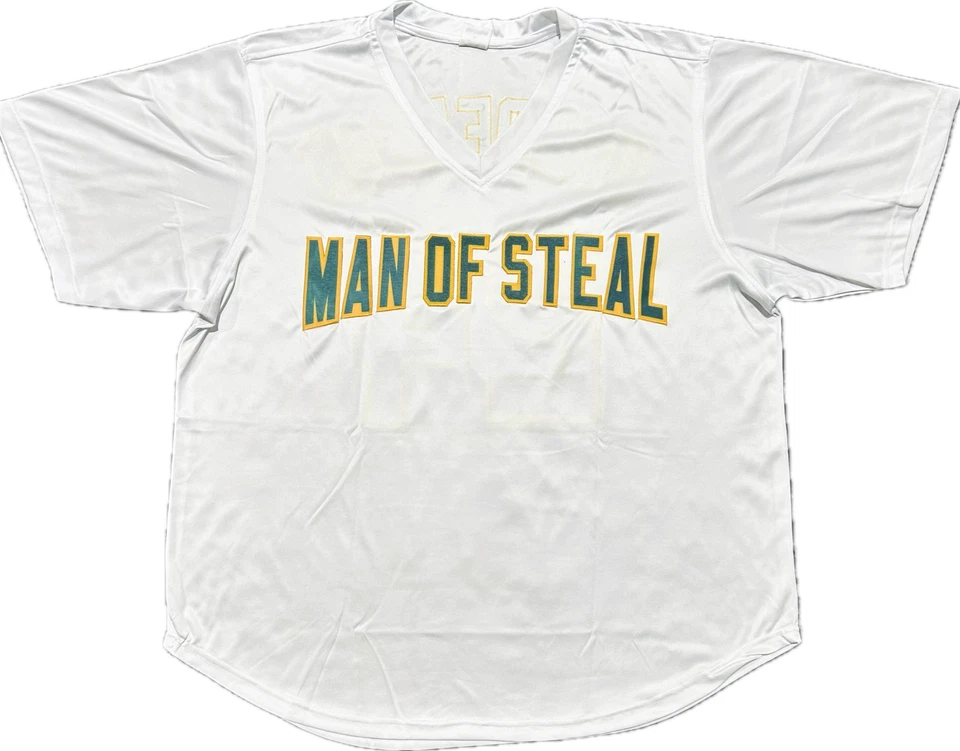 Jersey Rickey Henderson Firmado Autografiado Blanco Verde Autenticado JSA Foto 3 de 3