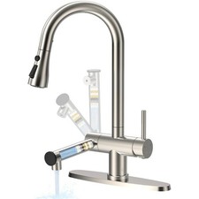 FEELSO Filtered Pull-Down Kitchen Faucet, Reduces Lead  Chlorine