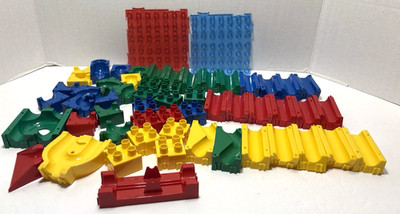 Block N Roll Marble Maze Construction Block System Miscellaneous Parts 57 Pcs