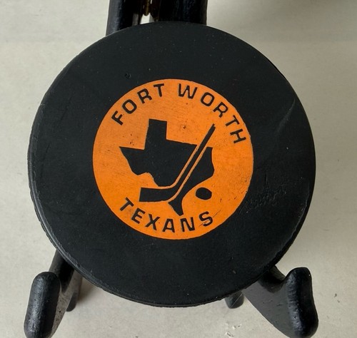Vtg 1970’s Fort Worth Texans CHL Game Hockey Puck