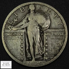 1920 Standing Liberty Silver Quarter 25C