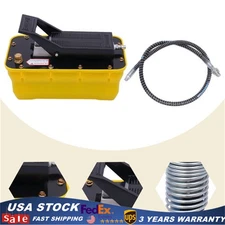 Air Hydraulic Foot Pedal Jack Pump Rotary Lift Auto Body Frame Machines+Air Hose