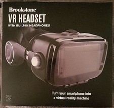 Brookstone VR Headset with Built-In Headphones NIB Free Shipping.