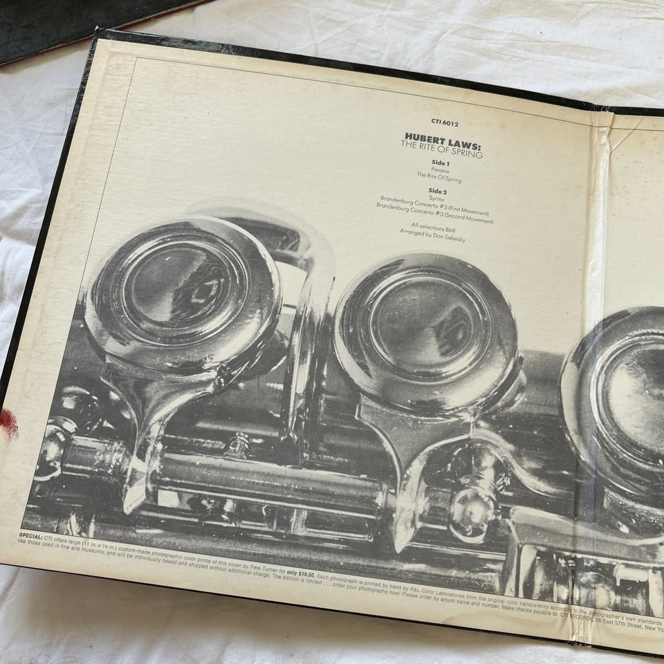 Hubert Laws-The Rite Of Spring - LP - 1972 - CTI Records – CTI 6012 - VG COPY - Image 2 of 4