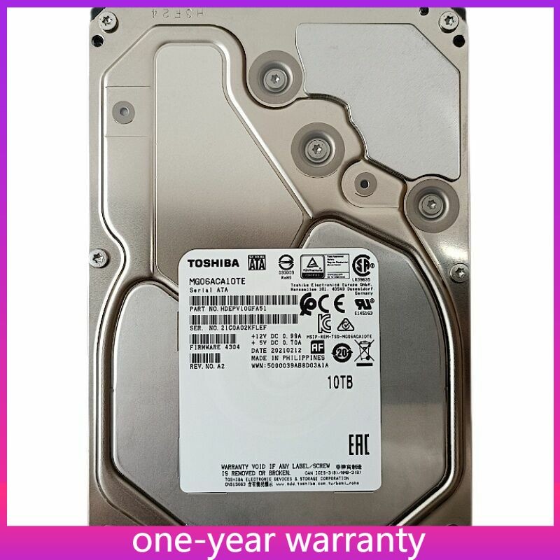 MG06ACA10TE Toshiba 10 TB 3.5-inch SATA 6 Internal Hard Drive HDD