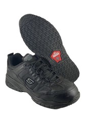 Skechers UK 9.5 Relaxed Fit Soft Stride Grinnell Work Safety Memory Trainers