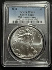 2011 $1 American Silver Eagle MS69 PCGS