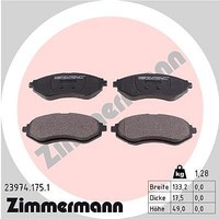 Zimmermann Bremsbelagsatz, Scheibenbremse Vorderachse U.A. FüR Chevrolet, Daewoo