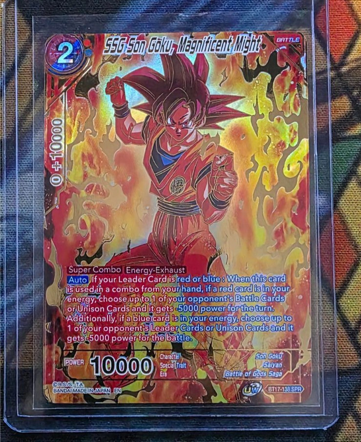 Dragon Ball Super TCG SSG Son Goku, Magnificent Might BT17-138 SPR Mint