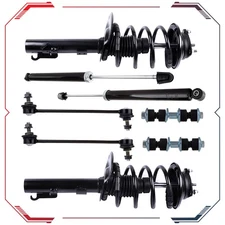 8Pcs Front & Rear Struts Shocks + Sway Bars Kits For 06-07 Ford Focus 2.0L 2.3L