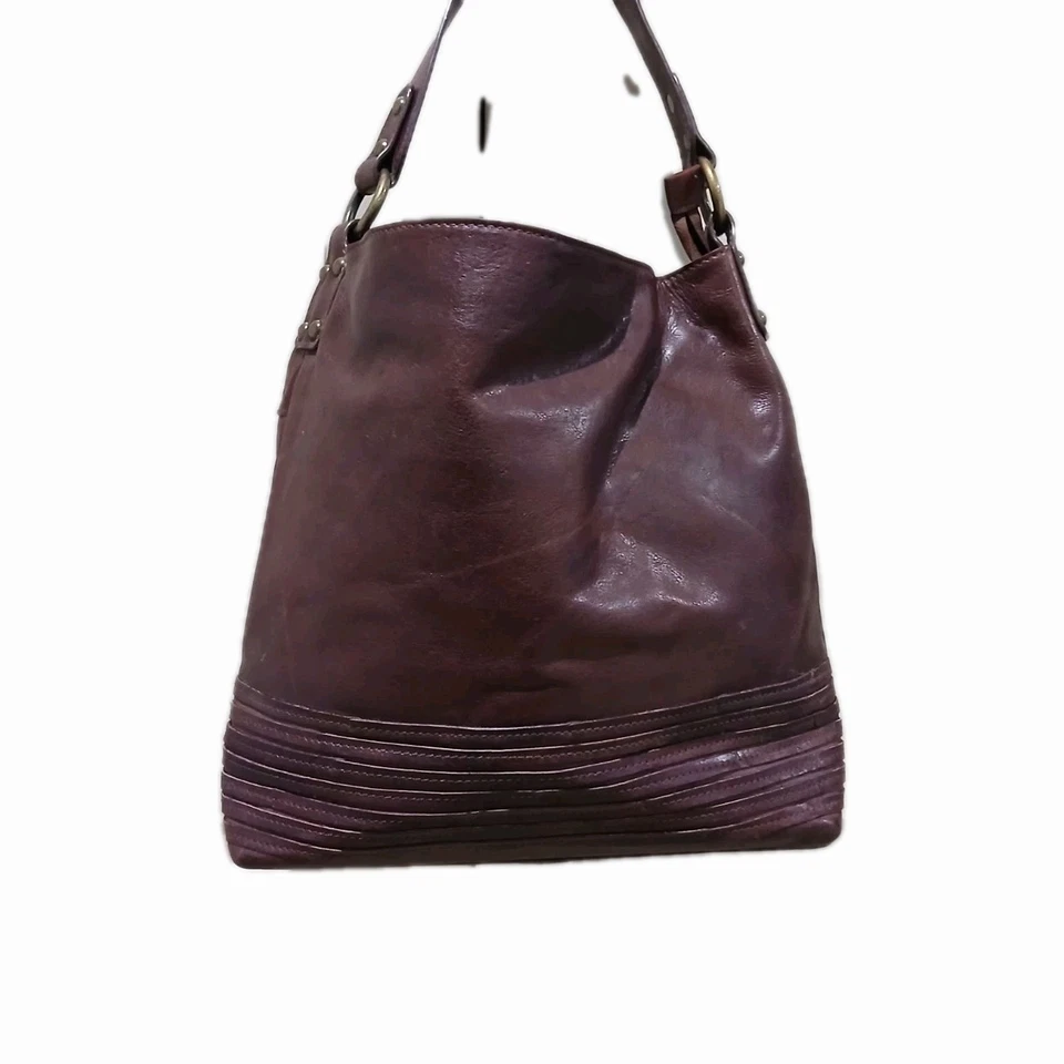 Bolso de Mano Hobo de Cuero Marrón NINO BOSSI Cartera con Correa para el Hombro Cierre de Cremallera Foto 2 de 4