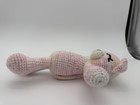 Handmade Crocheted Stuffed Cat Doll Pink & White Amigurumi Plush Toy, ~ 11 inch — photo 3