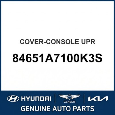 2014-2016 Kia Forte Abdeckung - Konsole oben OEM Neu 84651A7100K3S