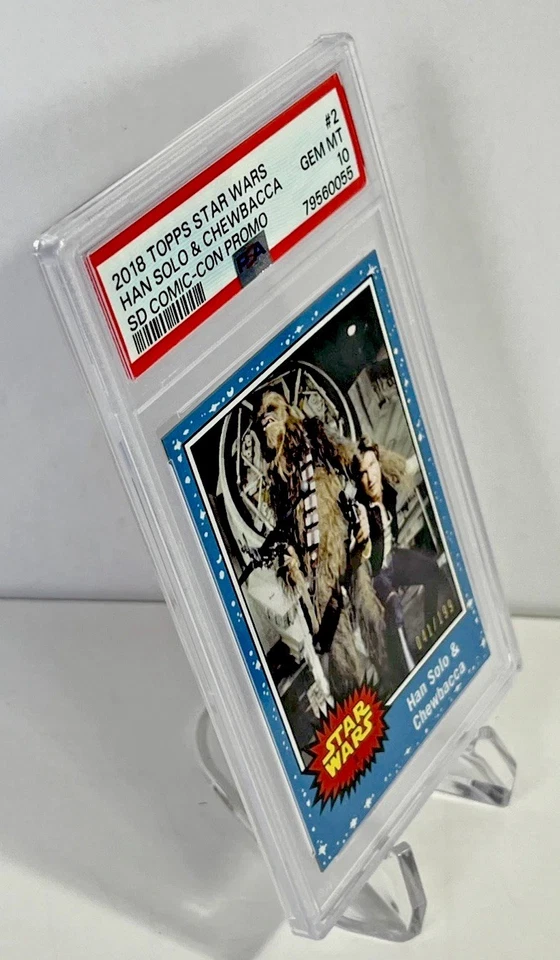 2018 Star Wars Han Solo & Chewbacca #2 SDCC Promo Card /199 PSA 10 Gem Mint - Image 3 of 4