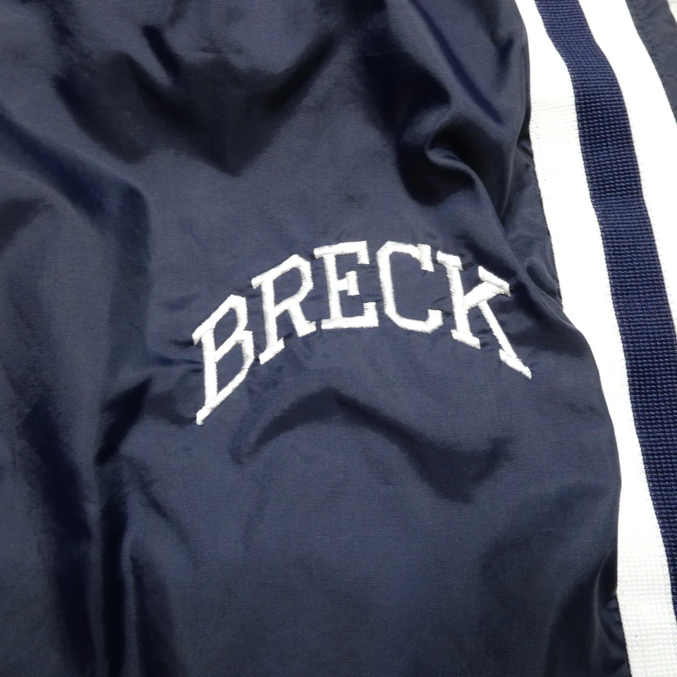 Calça de atletismo Breck School Minnesota adulto grande azul rasgar aquecimento náilon - Imagem 3 de 4